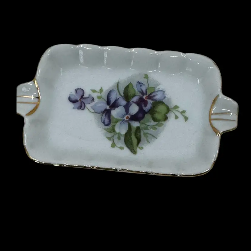 Vintage Kelvin Floral Porcelain Ashtray