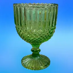 Vintage Footed Heavy Glass Goblet/Chalacs