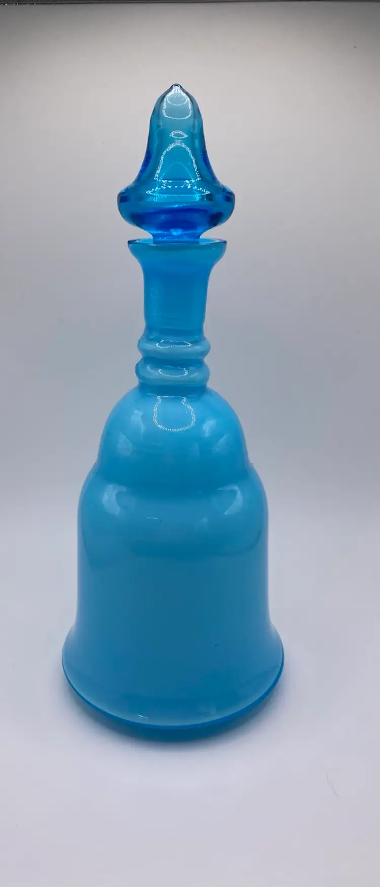 Vintage Blue French Opaline Decanter / Perfume Bottle As Is