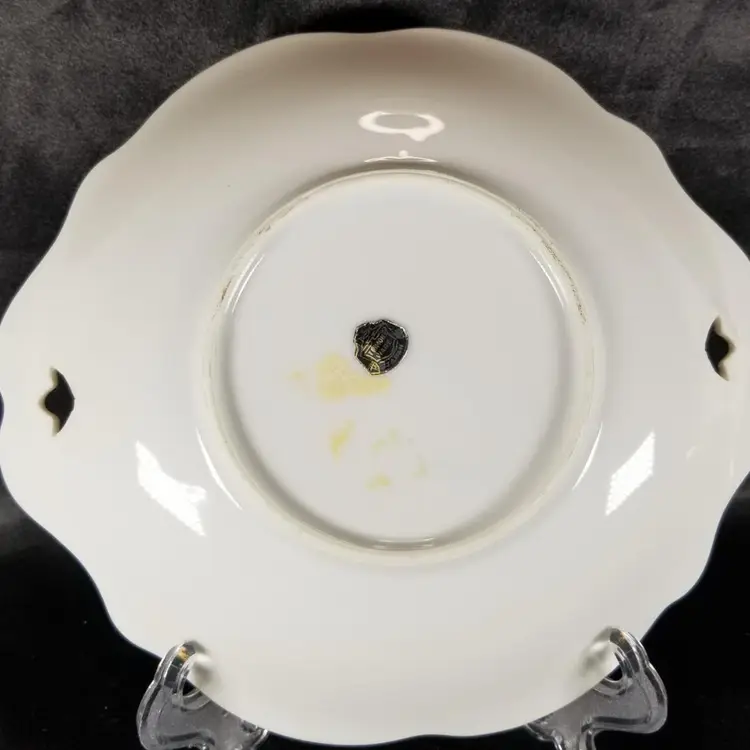 Vintage Trimont Ware Violet & Butterfly Shallow Porcelain Bowl