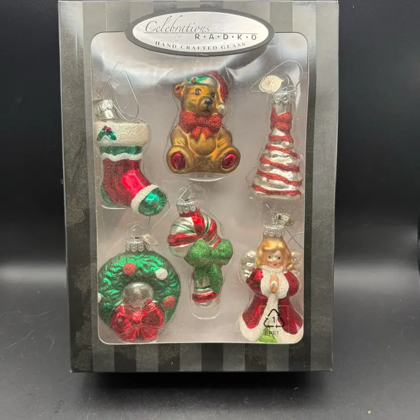 Celebrations By Radko Hand-Crafted Glass Christmas Ornaments - Set Of 6