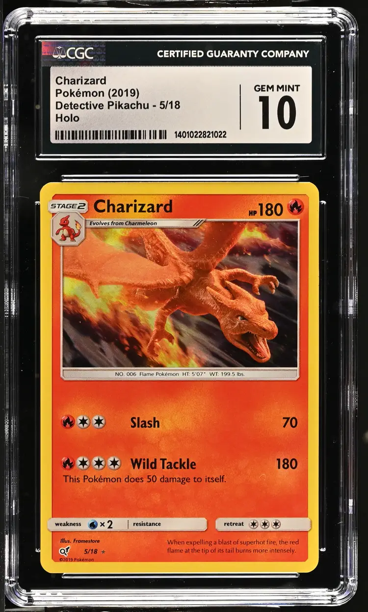 Charizard Detective Pikachu Holo Rare CGC Gem Mint 10 Pokemon 2019 English