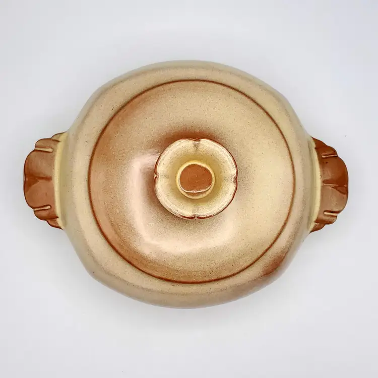 Vintage Frankoma Plainsman Covered Casserole Dish, Desert Sand #5V