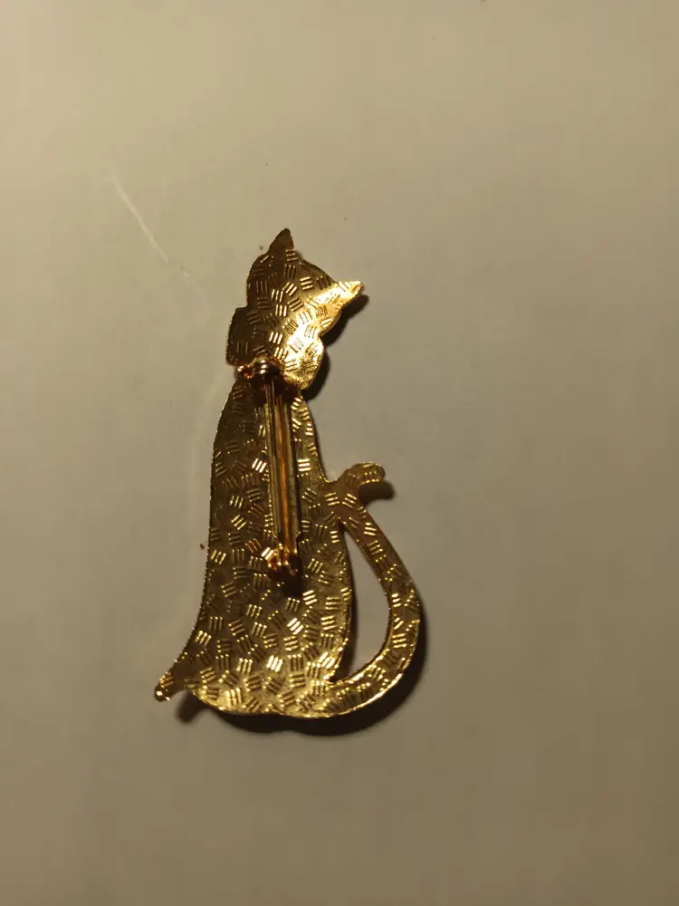 Vintage Danecraft Blue Enamelled Siamese Cat Brooch