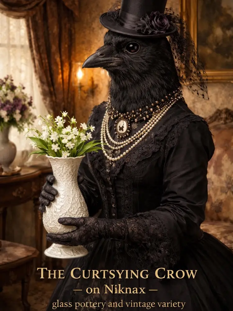 The Curtsying Crow Vintage Glass Pottery Variety