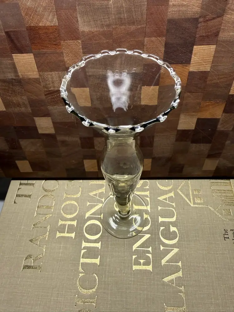 Princess House Heritage Pattern Etched Crystal 10 Inch Bud Vase