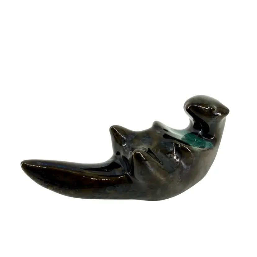 Green Mountain Pottery Otter Redware Figurine