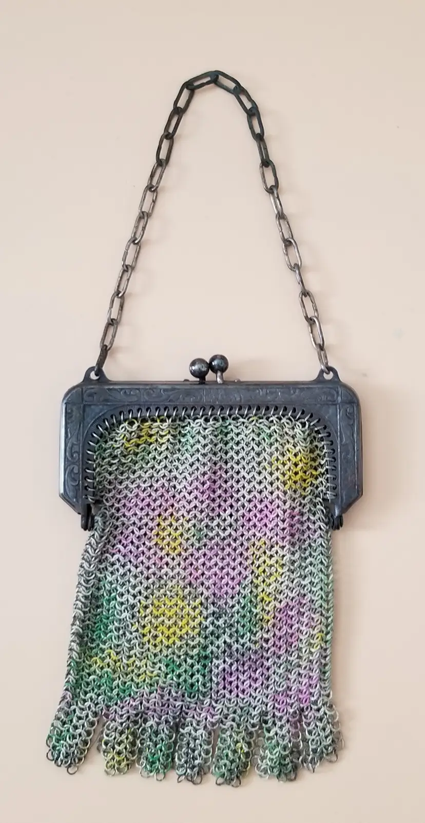 Vintage Whiting & Davis Co Mesh Bag Flapper Coin or Child's Purse