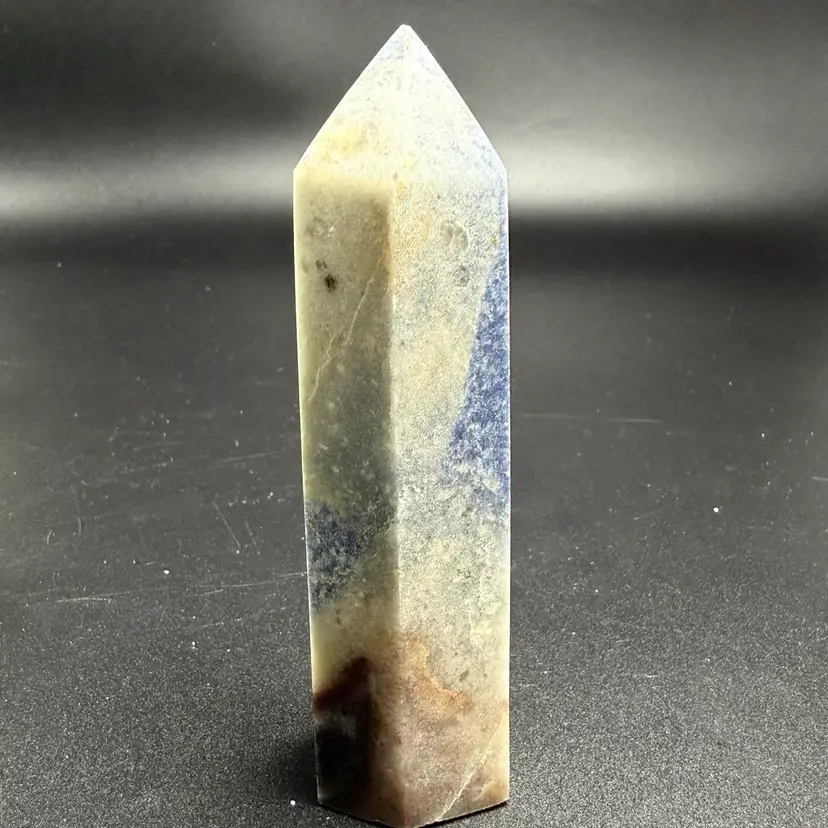 Natural Blue Aventurine Tower Stone Obelisk Reiki Healing Crystal 4.5" 222g