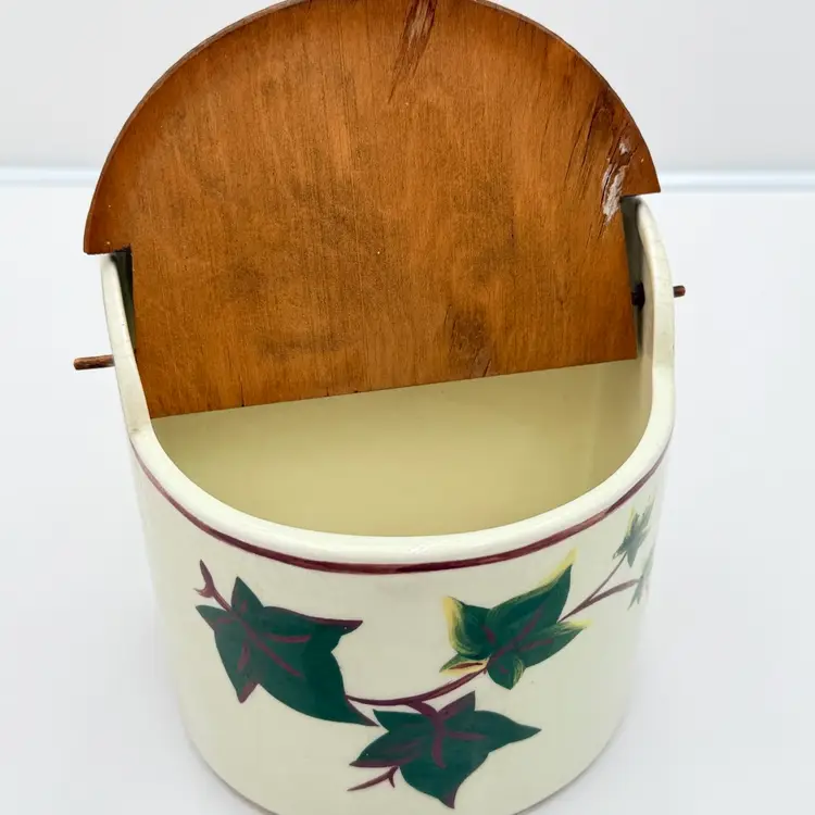 Olde Thompson Ivy Pattern Ceramic Salt Box