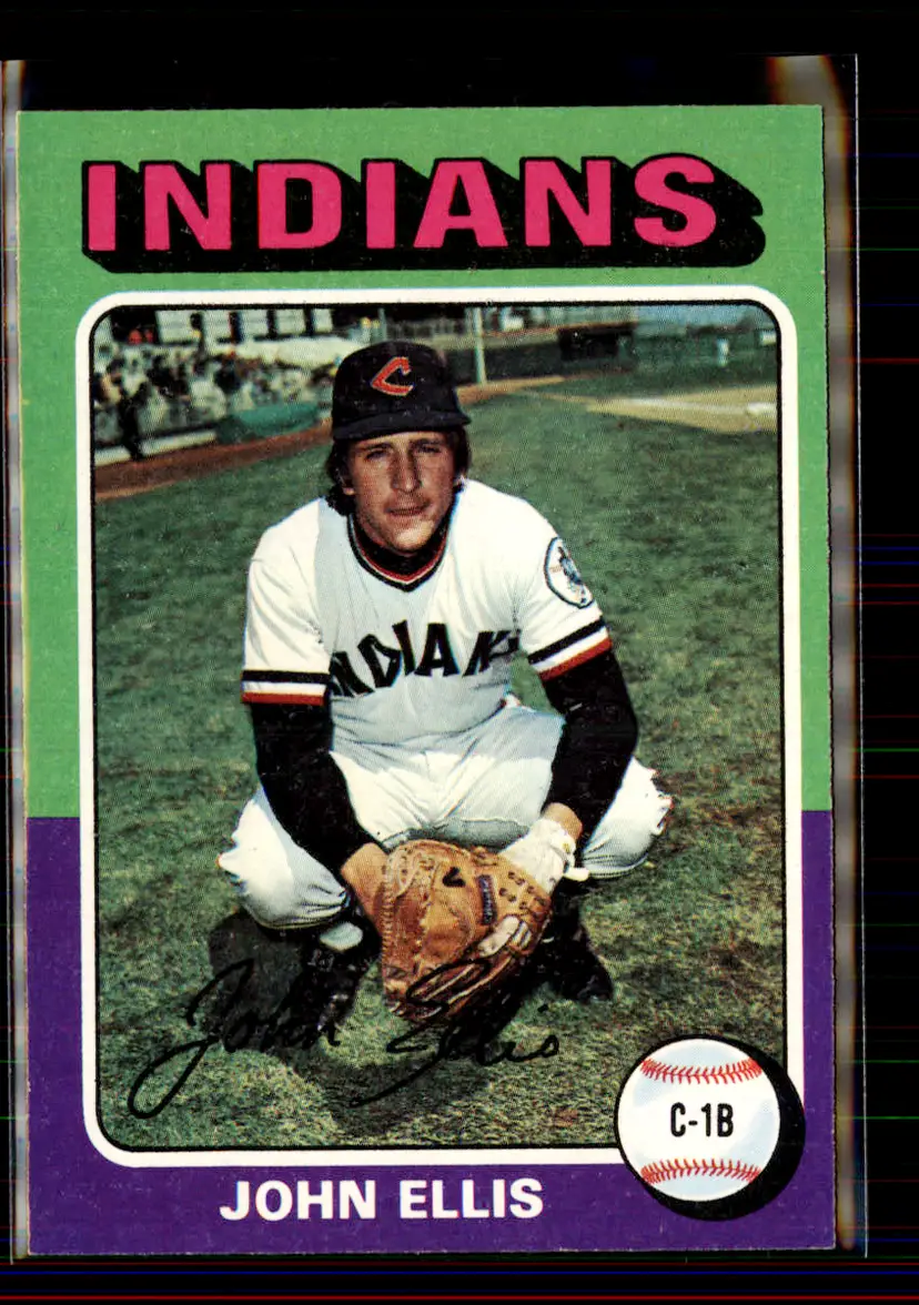 John Ellis 1975 Topps #605 - Cleveland Indians - (pk2-7)