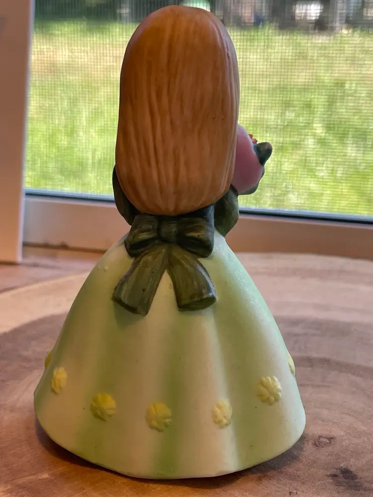 Vintage Lefton Porcelain May Birthday Girl Figurine Hand-Painted 1950s 4"