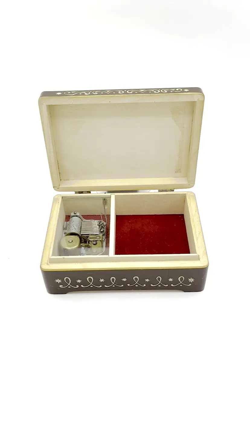 Vintage Reuge Music Box Dutch Kids Swiss Movement Juan Ferrandiz Trinket Box