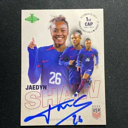 Jaedyn Shaw 1st Cap Auto - #92/374 - Parkside 2023 USWNT Recap - Women’s Soccer