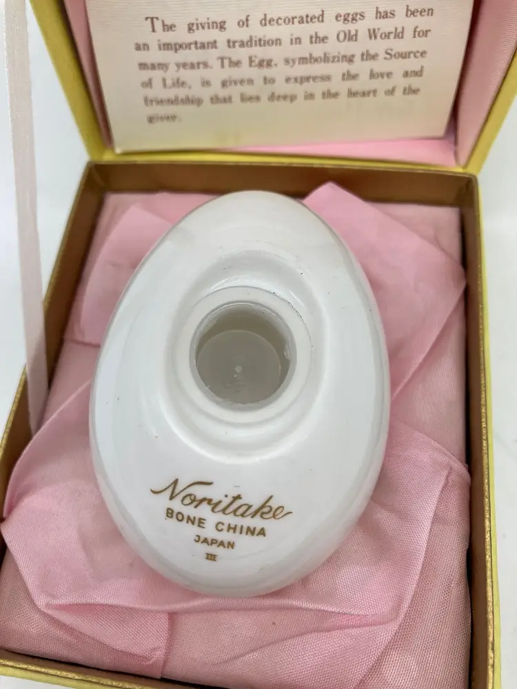 Noritake Japan 1973 Third III 3rd Edition Porcelain Bone China Easter Egg In Box