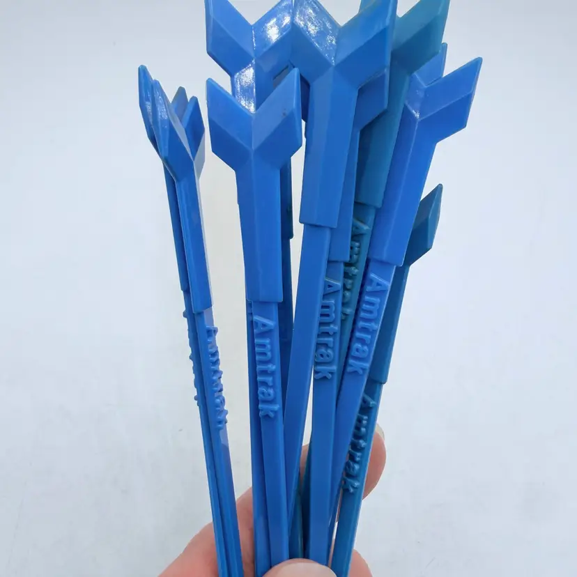 Vintage Amtrak Train Swizzle Sticks Mid Century Drink Stirrers Lot of 12 Barware