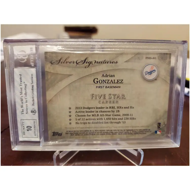 2014 Five Star Adrian Gonzalez Silver Sigs Purple