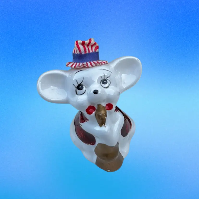 Ceramic Patriotic Saxophonist Mouse
