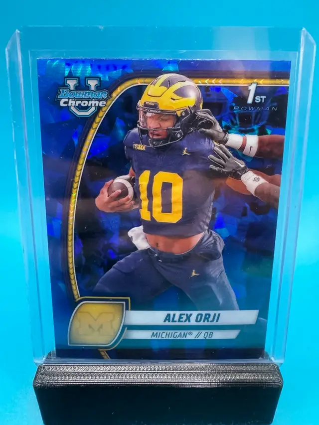 Alex Orji 1st Bowman Chrome U Sapphire Michigan Wolverines