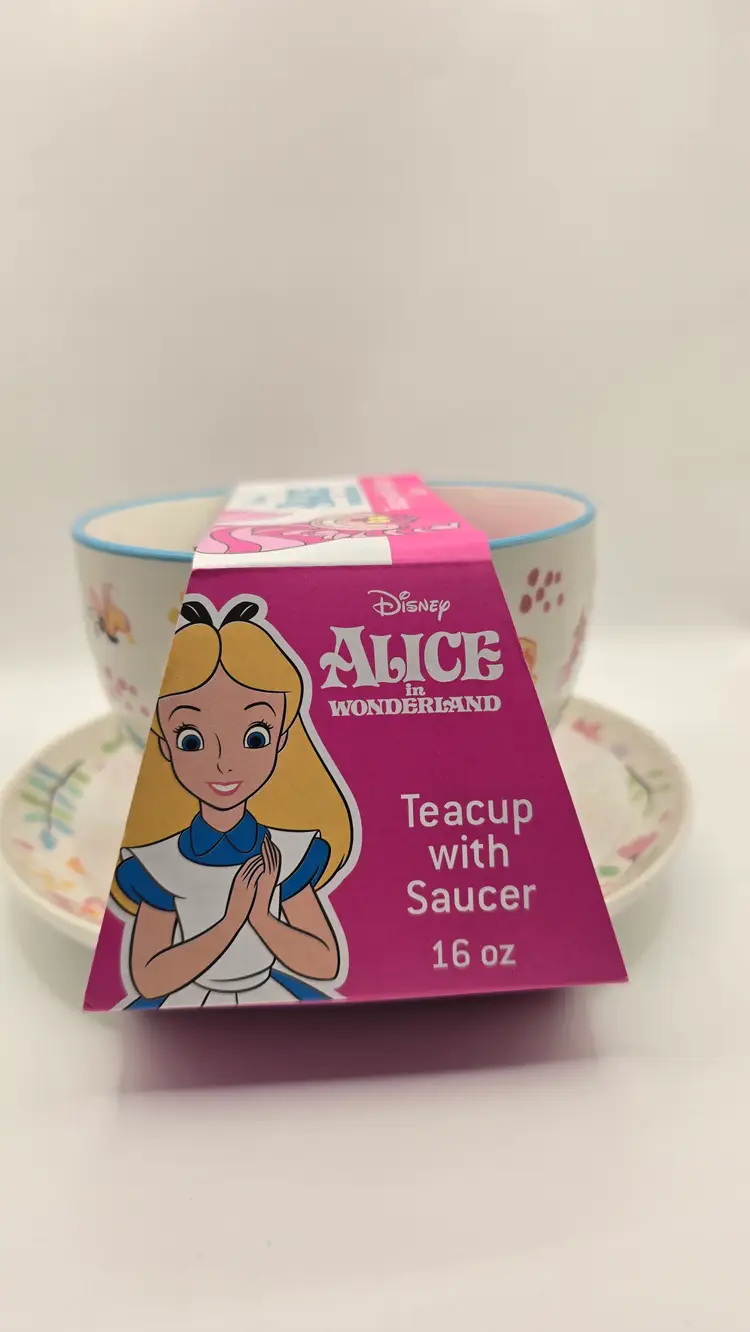 NEW Disney Alice in Wonderland 16oz Teacup & Saucer Set – Unopened