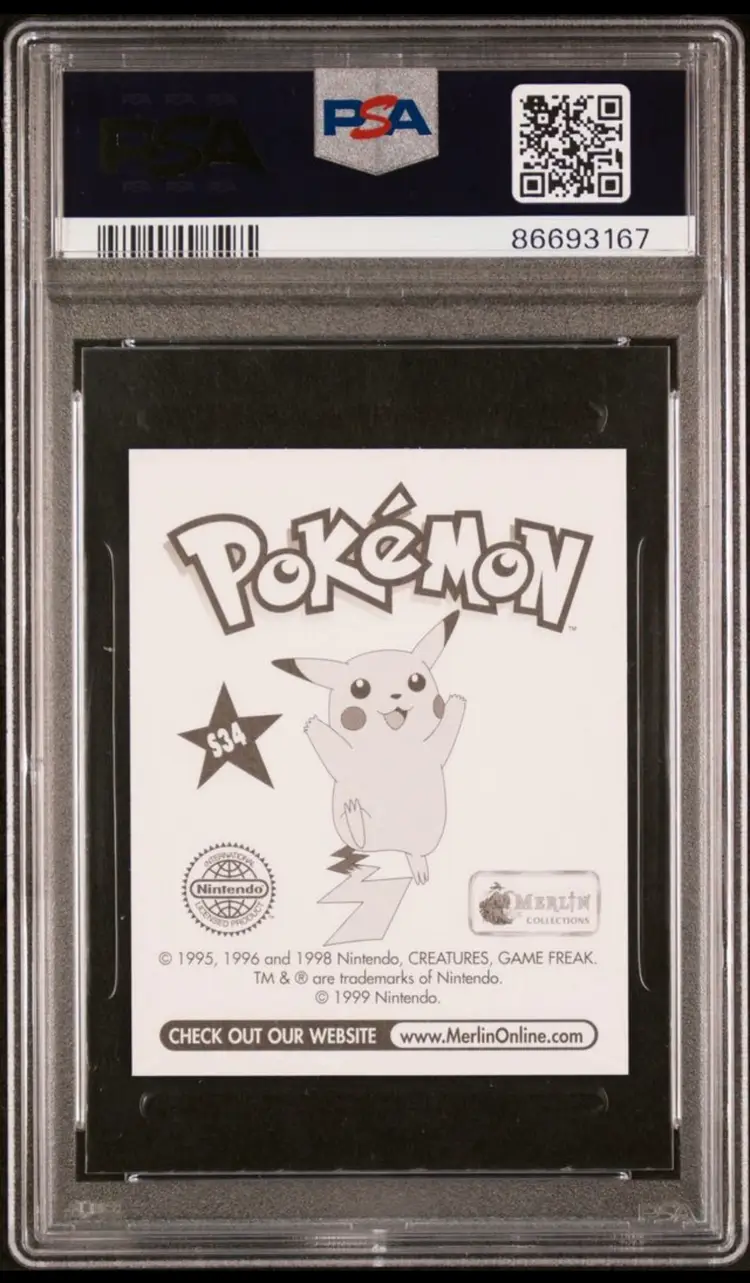 1999 Merlin Pokemon Joy Prism #S34 – NM PSA 9