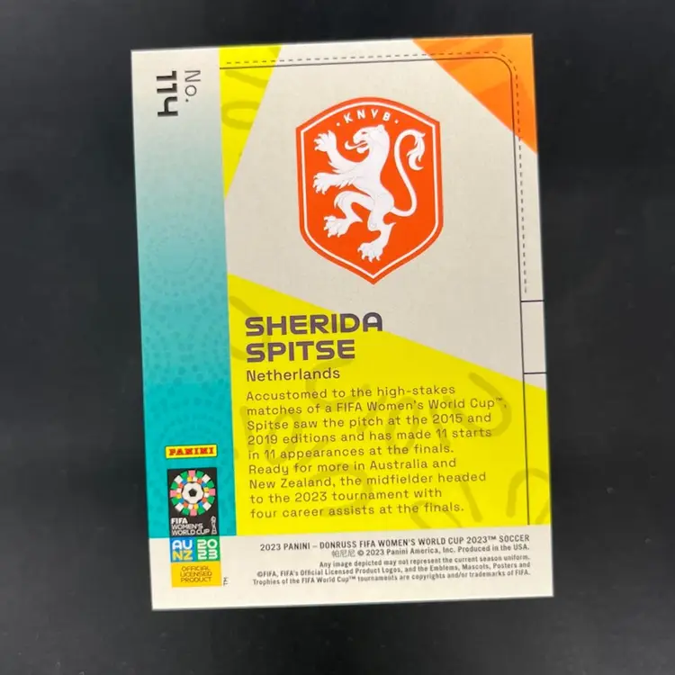Sherida Spitse 2023 Donruss Women’s World Cup Red /299 Soccer Card