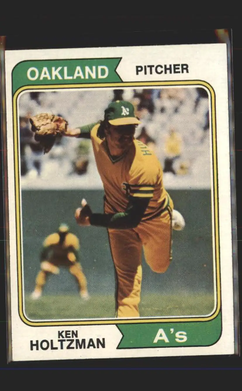 1974 Topps #180 Ken Holtzman - (pk5) - Oakland Athletics