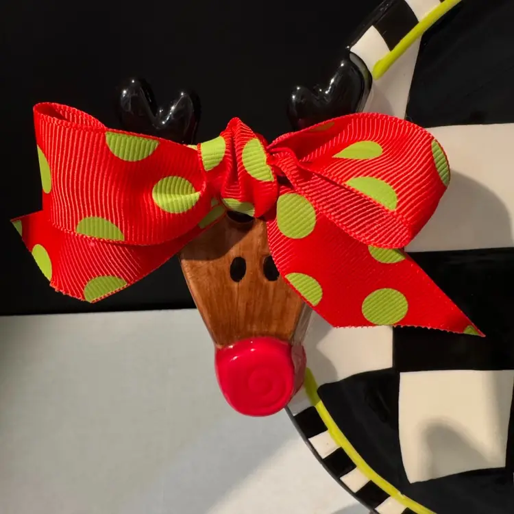 Mud Pie Rudolph Christmas Snack Plate