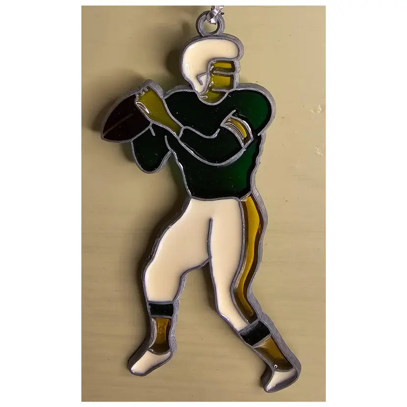 Football Player Suncatcher....Just In Time For The Super Bowl