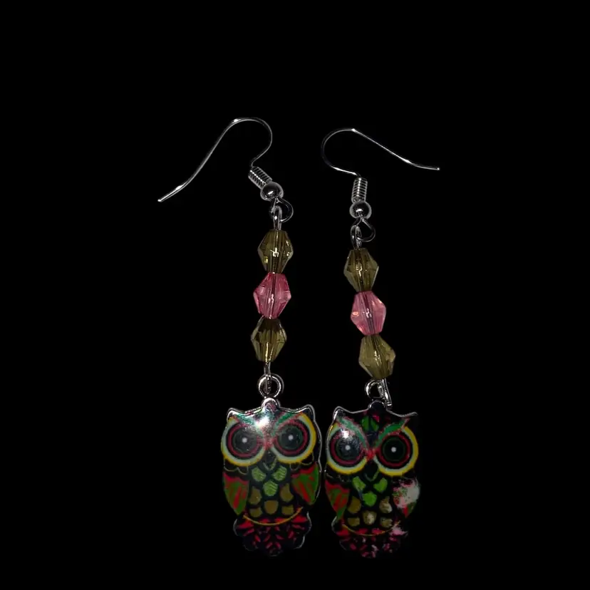 Fun Owl Earrings, Made With Love, By Me!