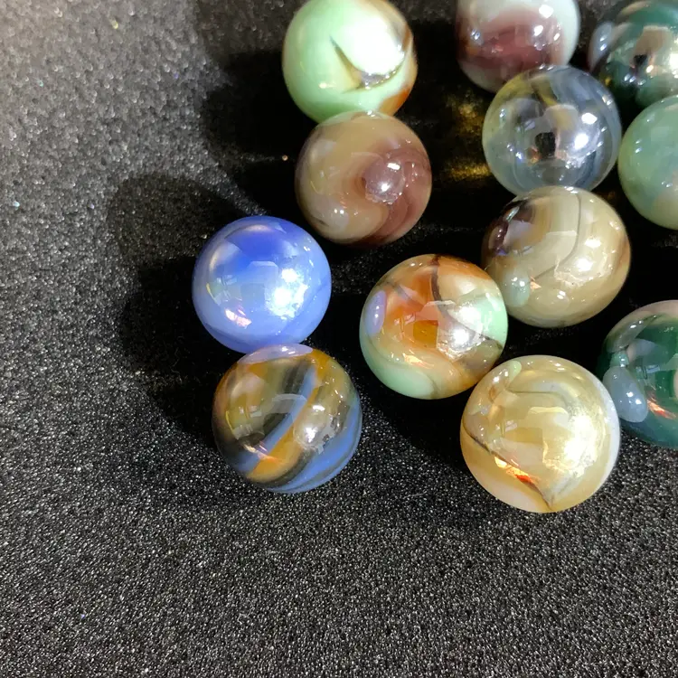 13-Colorful Glass Marbles 1/2"