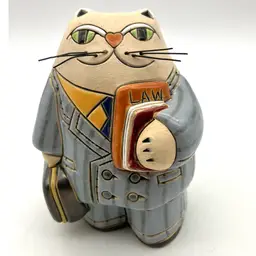 10 - Vintage 1994 Olga Artisania Rinconada “Pro Cats” Lawyer Cat