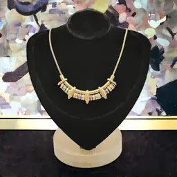 Boho Stella & Dot Wanderer Multicolor Brushed Gold tone Eygptian Style Necklace