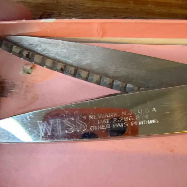 Vintage Wiss Pinking Shears Model CB7 Original Box As Is Sewing Tool
