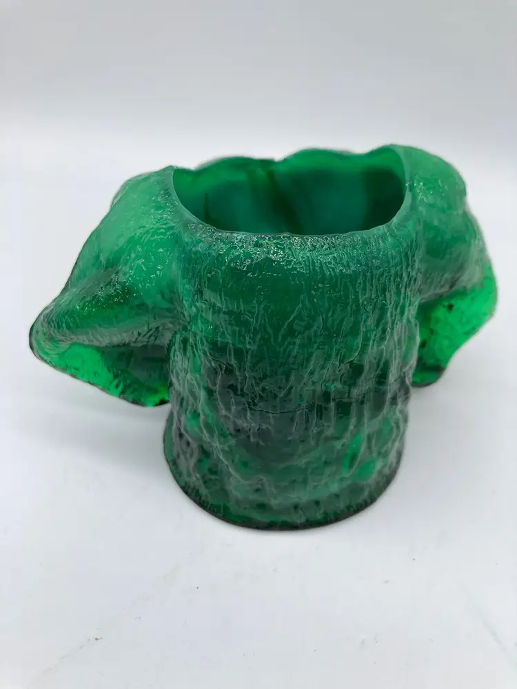 Vintage Slag Glass Dog Toothpick Holder Retriever #2