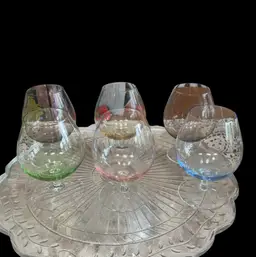 Set Of 6 MCM 40’s-50’s Snifters