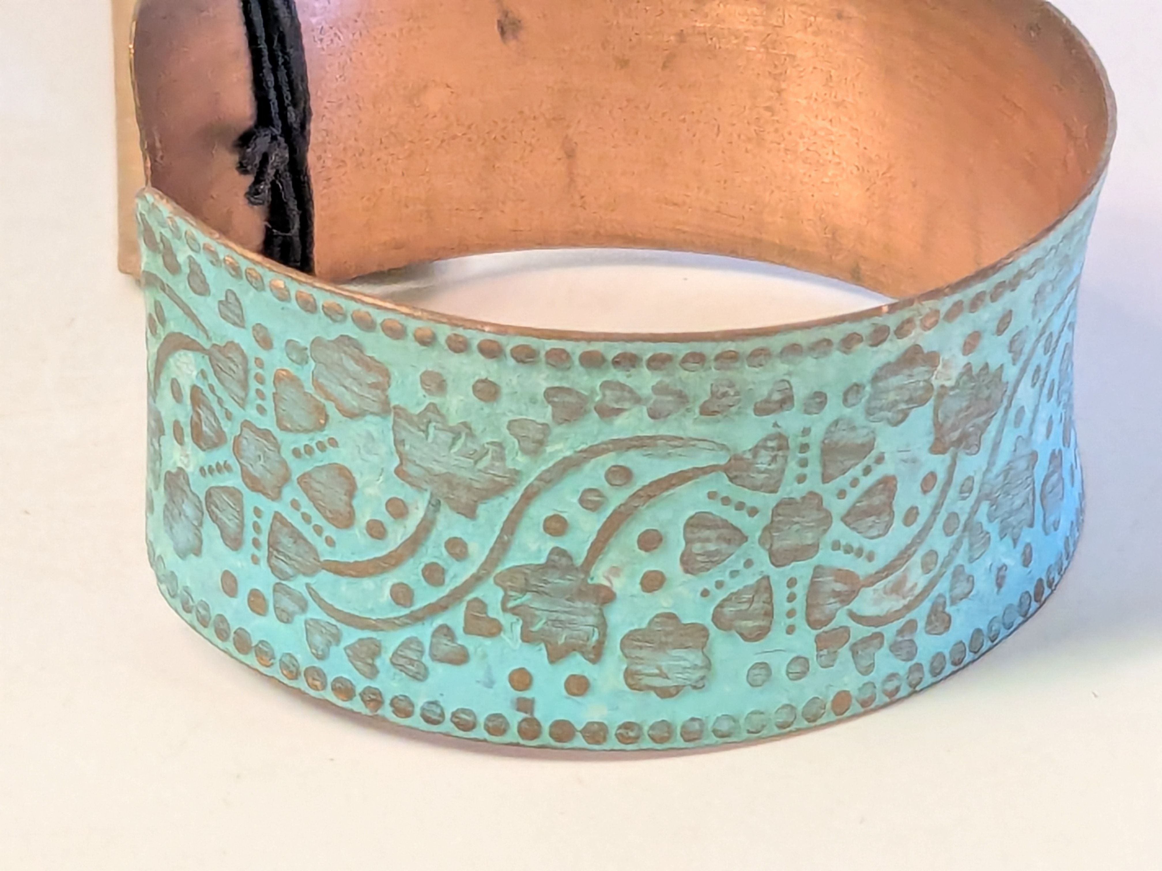 アクセサリー anju.akitopapa Niknax · Anju Handcrafted Copper Cuff Bracelet Turquoise Hues and
