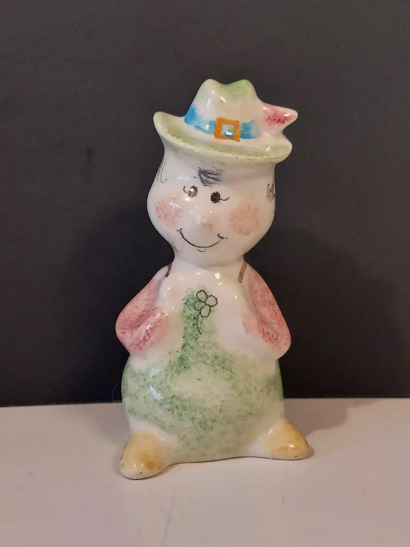 Italian Pottery Backpacker Man Figural Planter