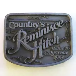 Vintage 1993 Belt Buckle Country's Reminisce Hitch Commemorative Collectible