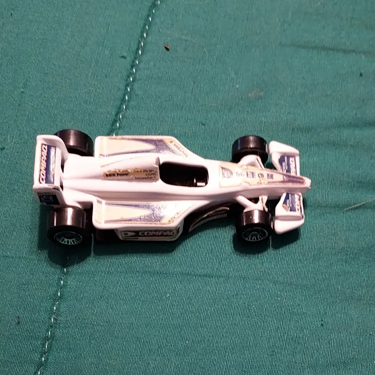 2000 Hot Wheels  Mcdonalds White Compaq Race Car
