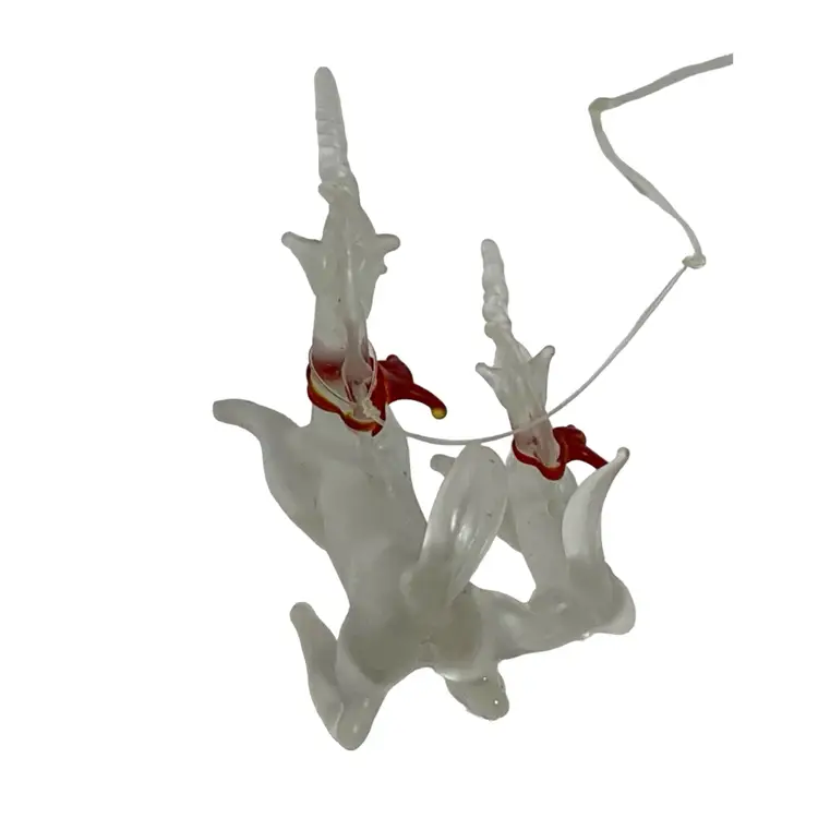 VTG Crystal Unicorn Ornament. 1985. Mythical Woodland Mother and Baby. by Silvestri 2 1/4” Tall. In Box.