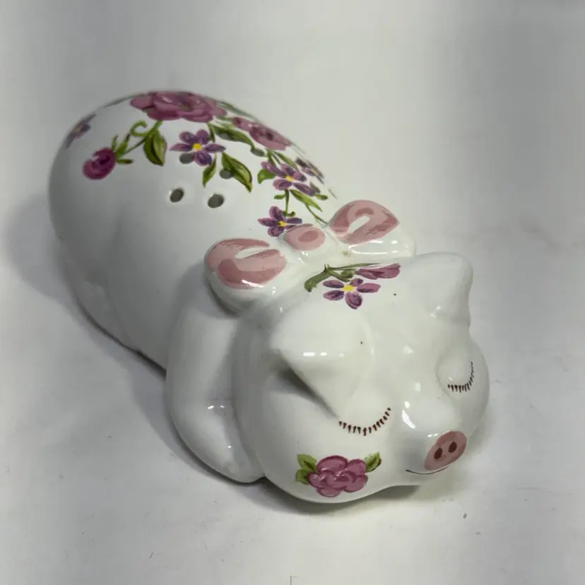 Vintage Sleeping Pig Potpourri Sachet Holder Avon 1978 Brazil