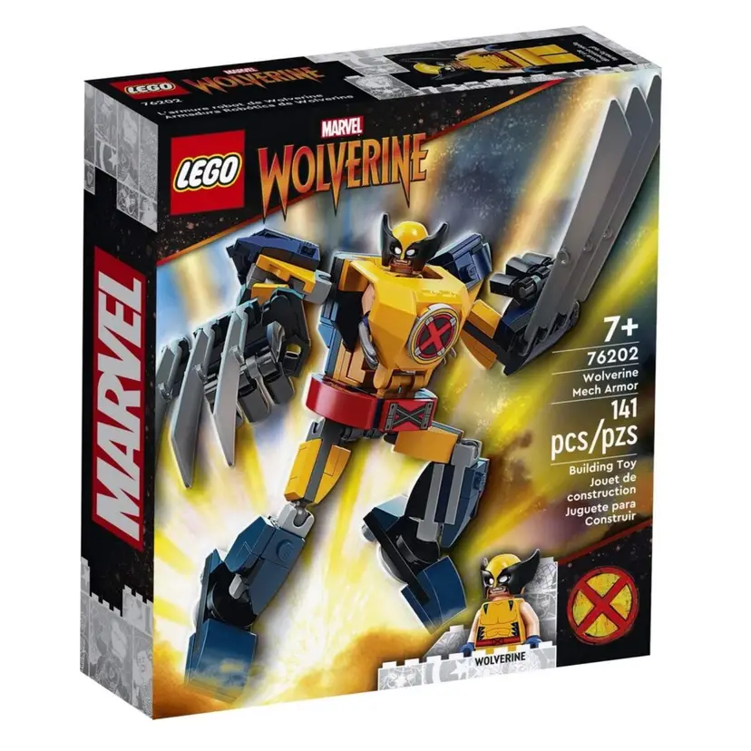 LEGO Wolverine Mech Armor Minifigure X-Men 76202 New Sealed Retired Bubble Wrap