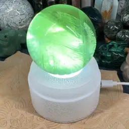 White Spinning Light Sphere Holder