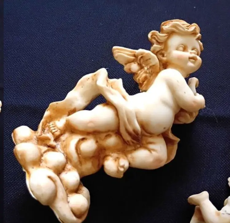 Cherub Verizon figurines violin vintage 5 in lot of three k's collection angels