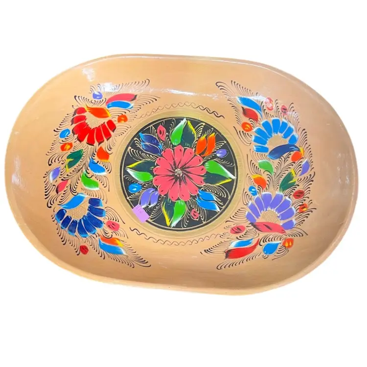 BATEA WOOD TRAY 
Hand Painted Mexican Folk Art Lacquerware
