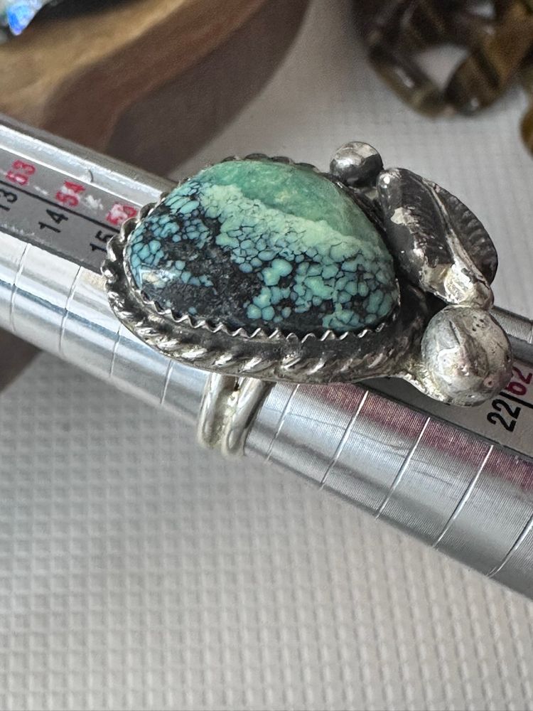 Turquoise Ring Sterling Silver Ring Size 8 Or8 1/2
