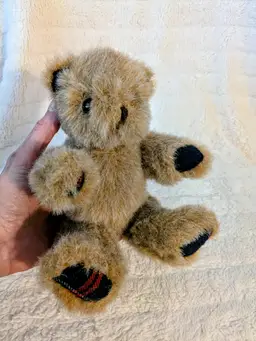 Vintage Albert E Price Inc Cotton stuffed Plush Fully Jointed Teddy Bear 9"
