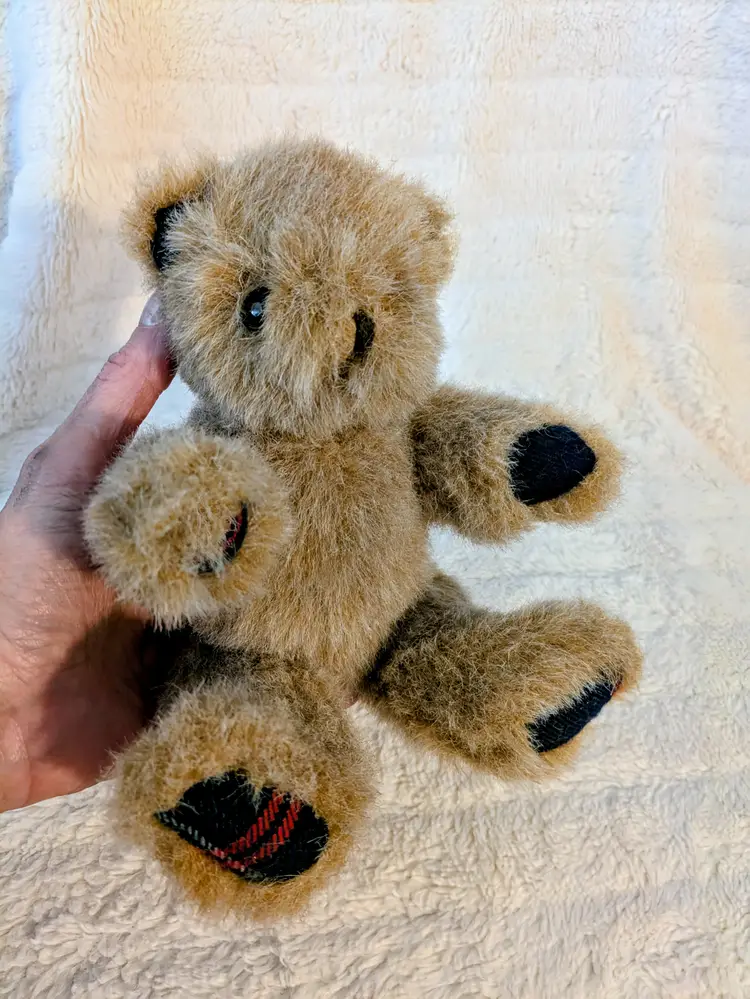 Vintage Albert E Price Inc Cotton stuffed Plush Fully Jointed Teddy Bear 9"