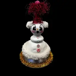 Made By Me Drnksuzy Original Kitschy Anthropomorphic Snowman Lady Christmas Holiday Decor Winter